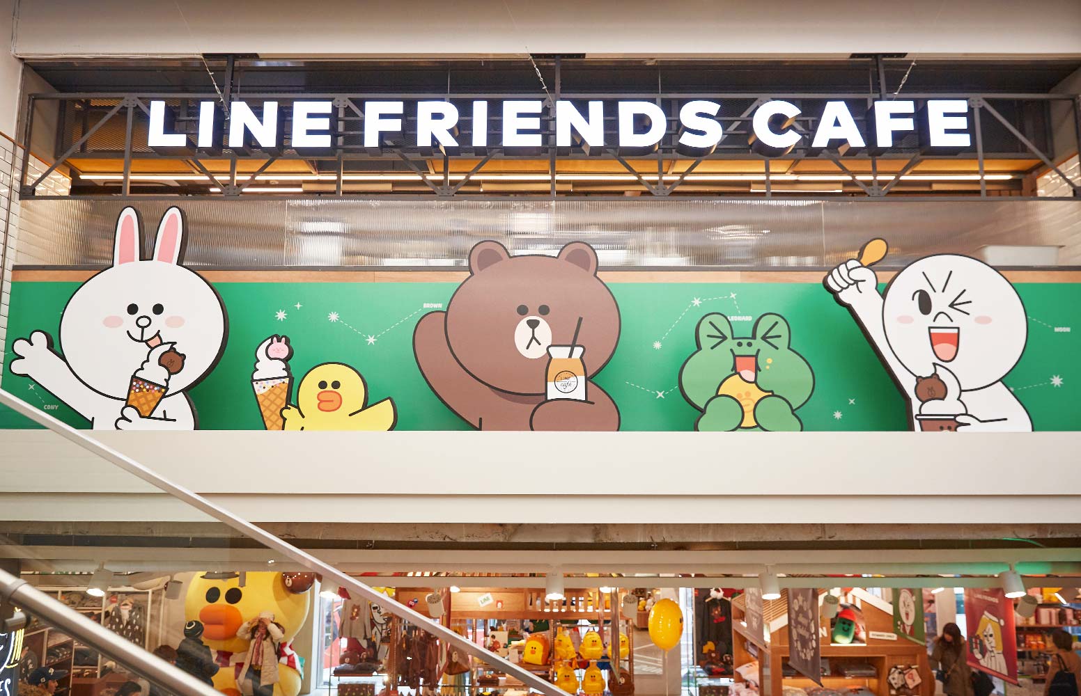 Стикеры Line Friends cafe