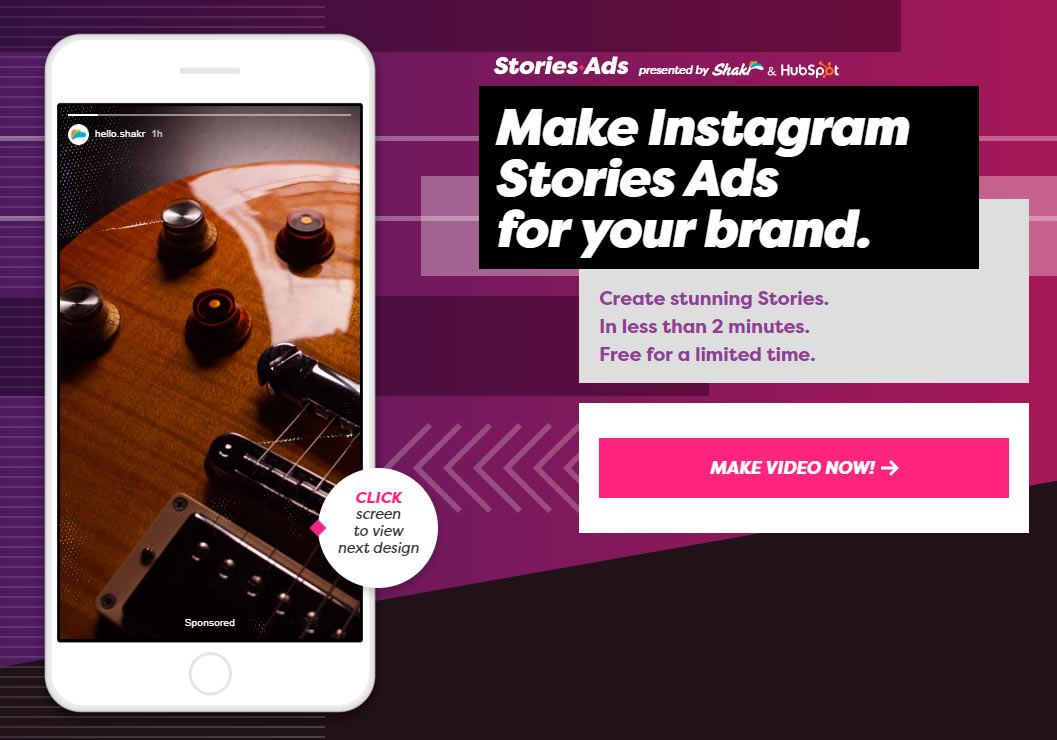Сервис Stories Ads для создания видео из историй в Instagram