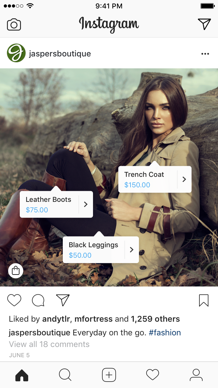 Обновление в Инстаграм Stories Shopping Tags